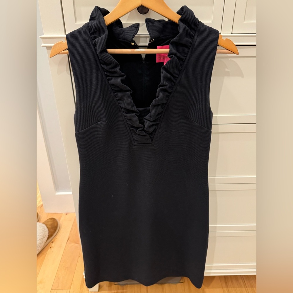 tisbury shift dress - small black